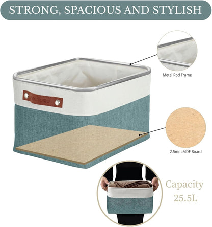 DECOMOMO Storage Bins Fabric Storage Baskets for Shelves, Linen Closet Organization Toys Nursery