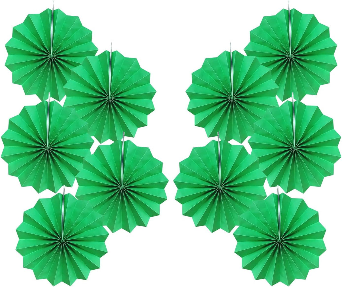 Green Party Decorations,Green Paper Decorations for Party,Tennis Party Decorations Party Paper Fans