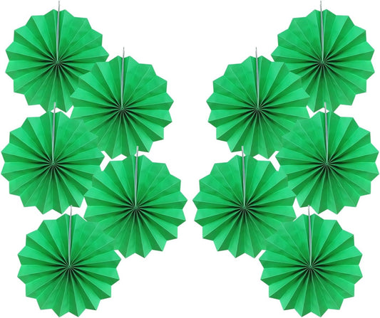 Green Party Decorations,Green Paper Decorations for Party,Tennis Party Decorations Party Paper Fans