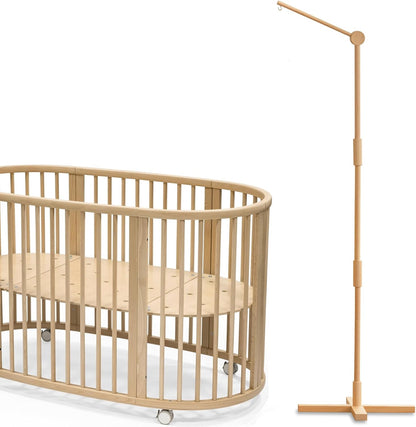 Crib Mobile Arm Wooden Floorstanding - 61 Inches Mobile Arm for Crib|Movable Baby Mobile