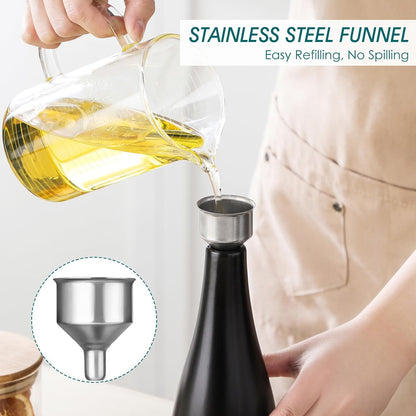 vancasso 16 Oz Ceramic Olive Oil Dispenser Bottle, Bottle Dispenser with Spout and Funnel for