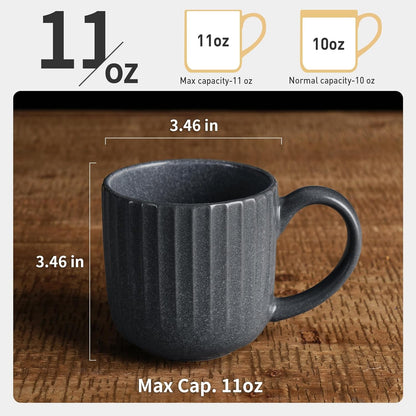 famiware Coffee Mugs Set of 4, Starlight 11 oz Mug Cup Set with Handle for Coffee, Tea, Cocoa, Milk