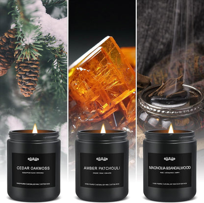 JXDLSQ 6 Pack Candles for Home Scented Aromatherapy Candles Gifts Set for Men, Men Candle Set, 42