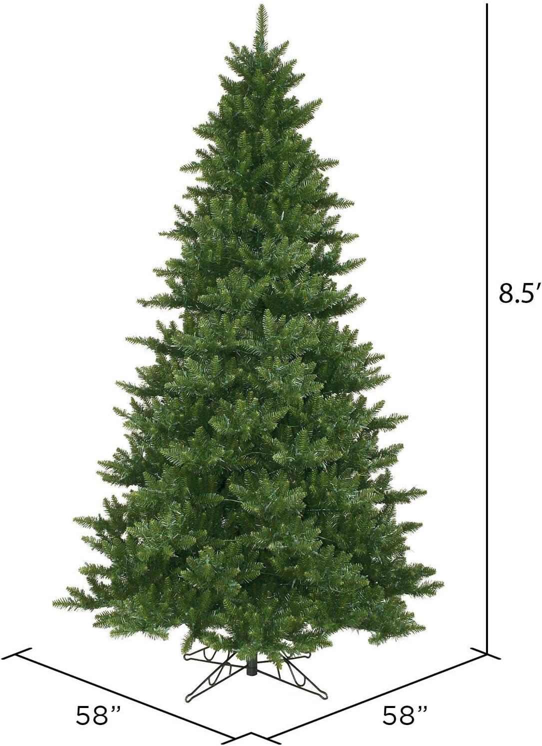 Vickerman 8.5' Tall Camdon Fir Artificial Christmas Tree, Unlit - Faux Christmas Tree - Seasonal