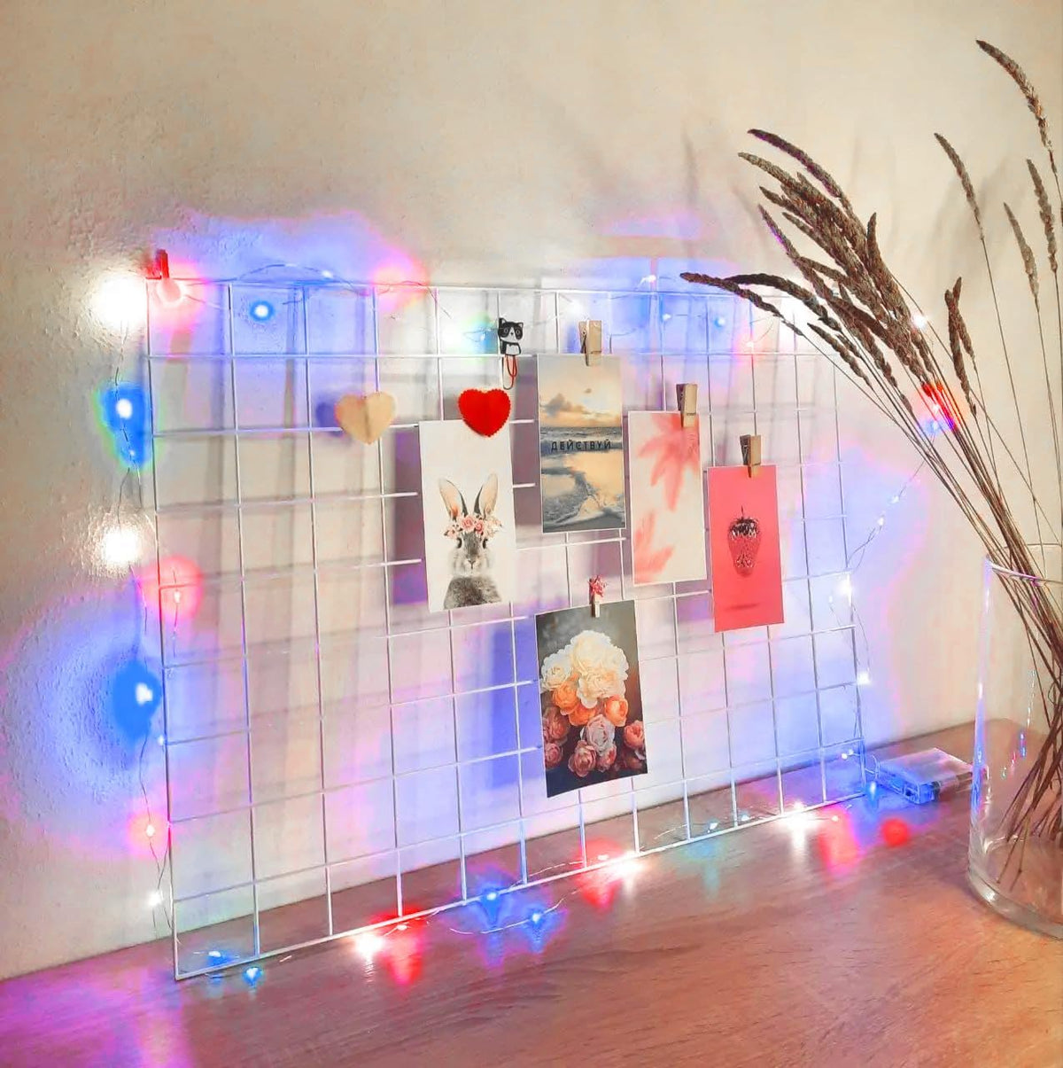 4th of July Decorations, 4-Pack Red White and Blue Fairy Lights Battery Operated with Timer