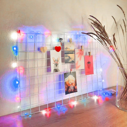 4th of July Decorations, 4-Pack Red White and Blue Fairy Lights Battery Operated with Timer