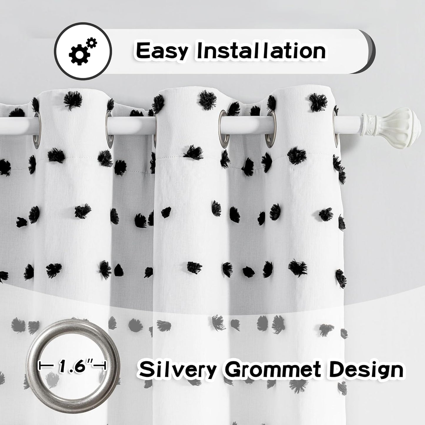 MYSKY HOME 100% Blackout Curtains for Bedroom Total Light Blocking Curtains 84 Inch Long Room