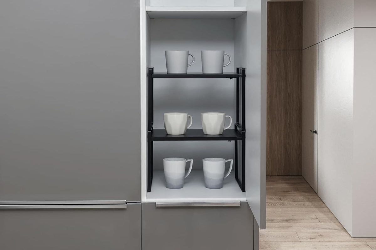 Nxconsu Expandable Cabinet Shelf Organizer Riser for Kitchen Pantry Cupboard Under Sink Countertop