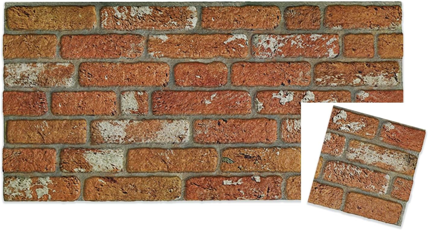 IZODEKOR 3D Wall Panels Brick Effect - Cladding, Stone Look, Styrofoam Facing for Living Room