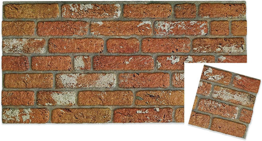 IZODEKOR 3D Wall Panels Brick Effect - Cladding, Stone Look, Styrofoam Facing for Living Room