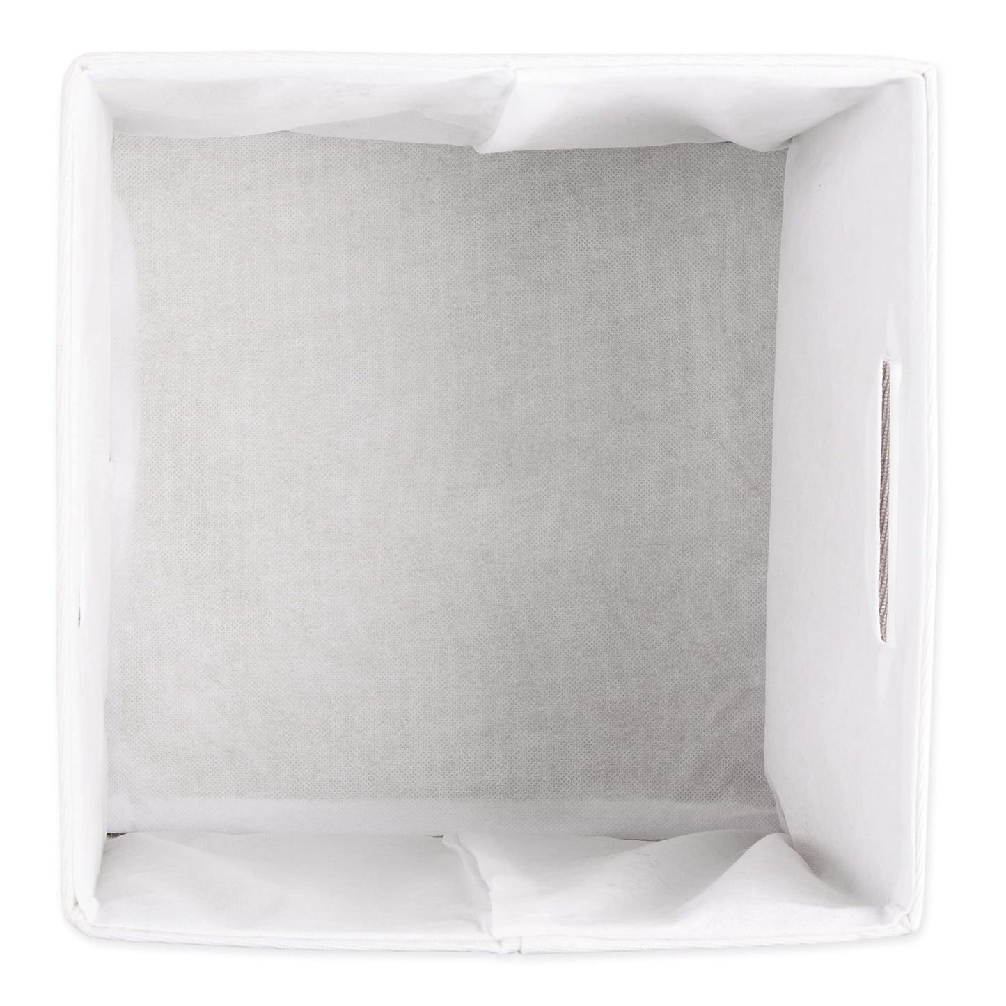DII Polyester Cube Storage Collection Collapsible Hard Sided Bin, 13x13x13, Brown