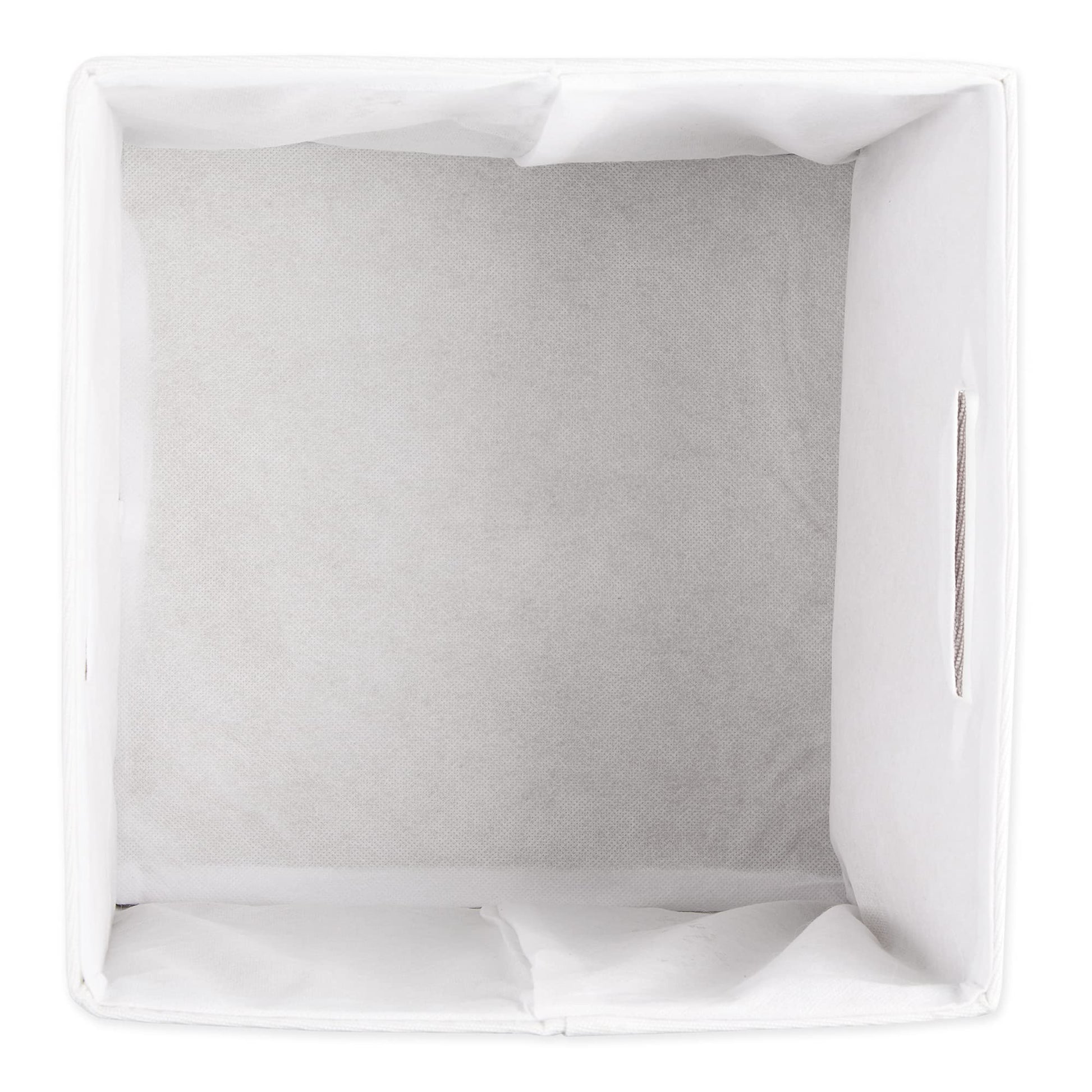 DII Polyester Cube Storage Collection Collapsible Hard Sided Bin, 13x13x13, Brown