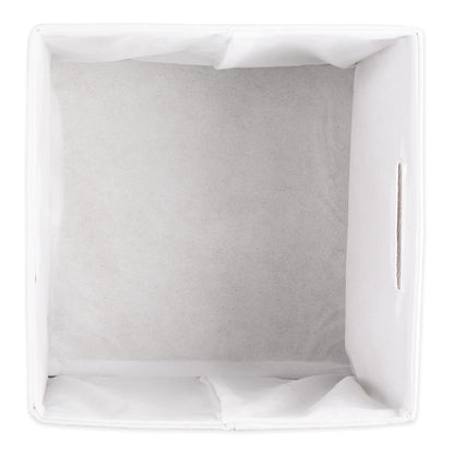 DII Polyester Cube Storage Collection Collapsible Hard Sided Bin, 13x13x13, Brown