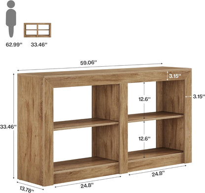 Tribesigns Farmhouse Console Table, Hallway Table for Entryway, Wood Console Behind Couch for