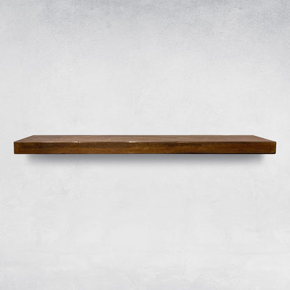 URBANDI, Rustic Floating Shelves, Set of 2, Hidden Bracket, Solid Wood, Heavy Duty, Wall Mounted