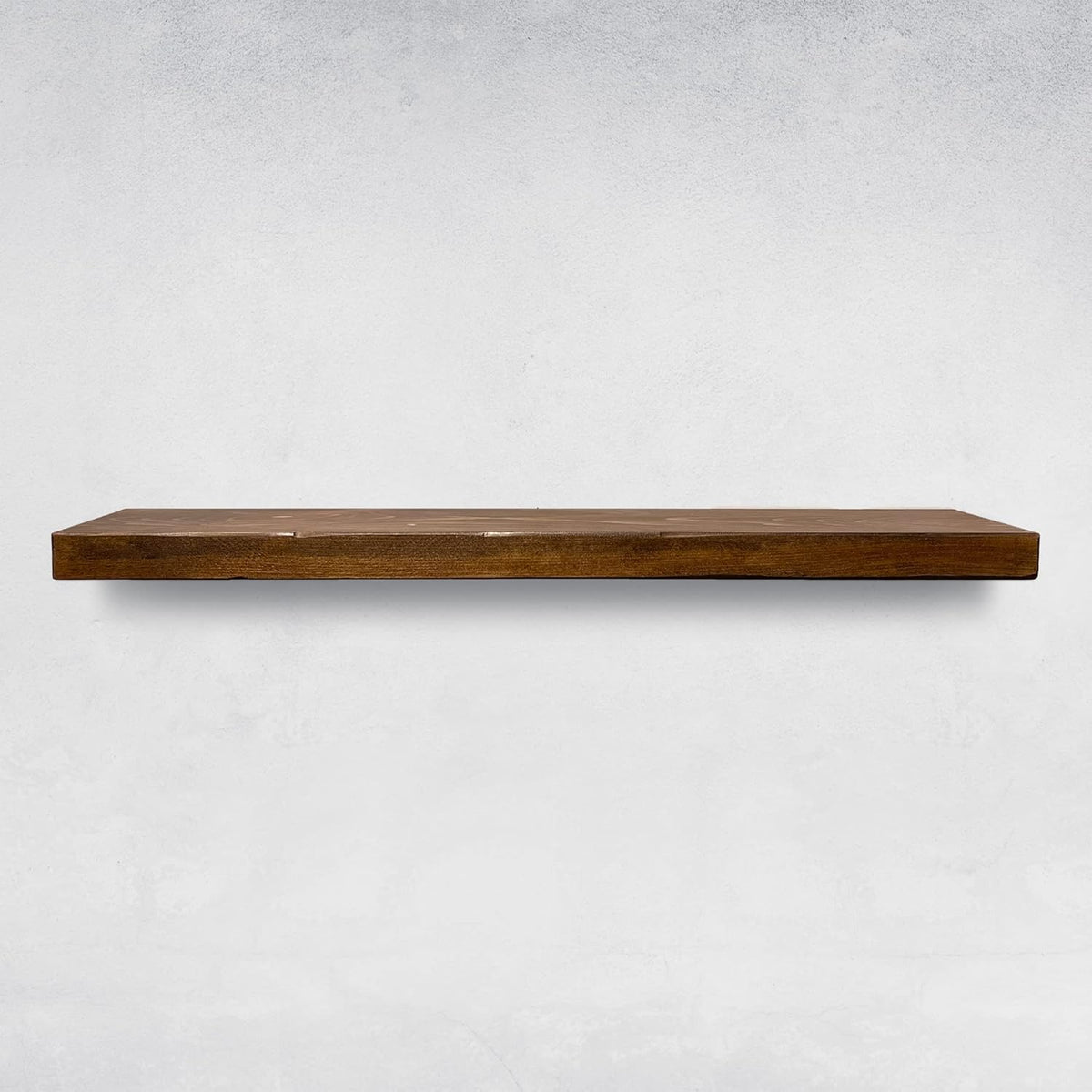 URBANDI, Rustic Floating Shelves, Set of 2, Hidden Bracket, Solid Wood, Heavy Duty, Wall Mounted