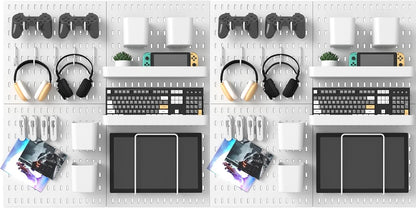 Pegboard Combination Kit, 25.2" x 50.4" Wall Mounted Storage Set with 8 Pegboards & 40 Accessories