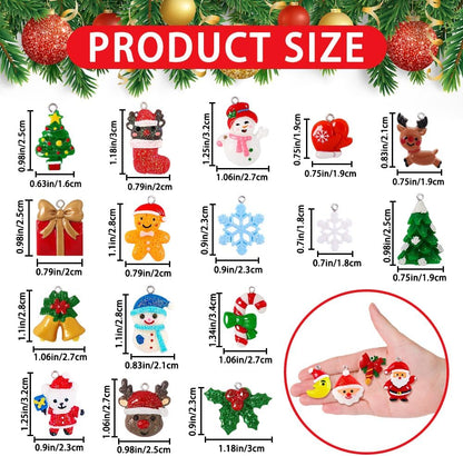 YUJUN 36pcs Mini Resin Ornaments Set - Christmas Tree Decoration, Small Miniature Figurines for