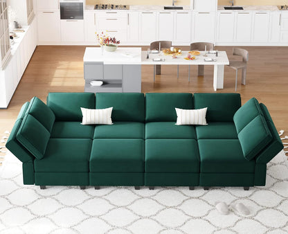 Belffin Modular Sectional Sofa with Storage Chaises Sectional Sleeper Sofa Couch 8 Seat Sectional