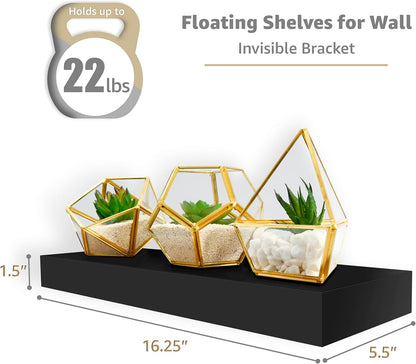 Sorbus Floating Shelves for Wall, Bathroom Shelves Wall Mounted for Kitchen, Bedroom, Bathroom