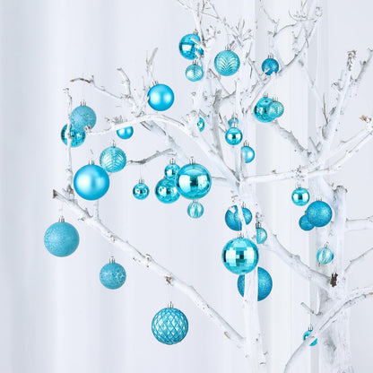 LANGXUN 36pcs Acid Blue Christmas Tree Decorations Balls, Bolas De Navidad, 2025 Christmas Decor