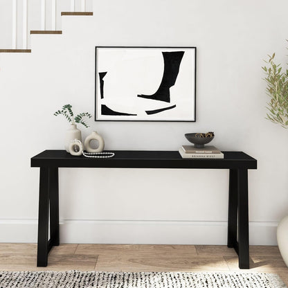 Plank+Beam Solid Wood Console Table, 66 Inch, Sofa Table, Narrow Entryway Table for Hallway, Behind