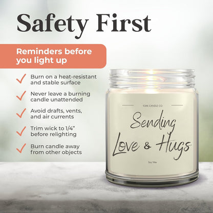 1OAK Vanilla Soy Candles - Big Hug Candle - Grief Gifts - Thinking of You Gifts for Women