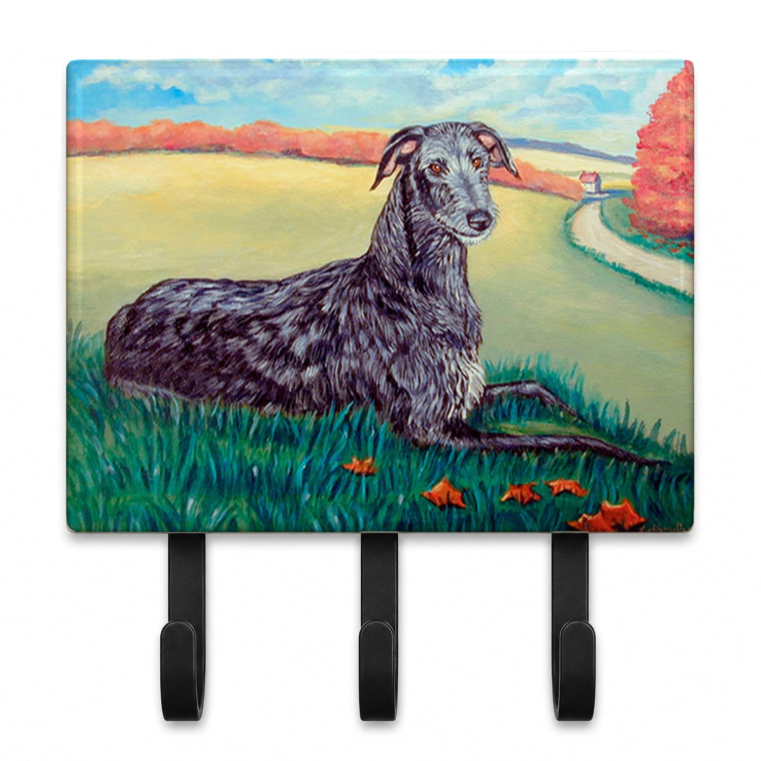Caroline's Treasures 7521TH68 Scottish Deerhound Leash or Key Holder, Wall Hooks, Key Hooks Holder