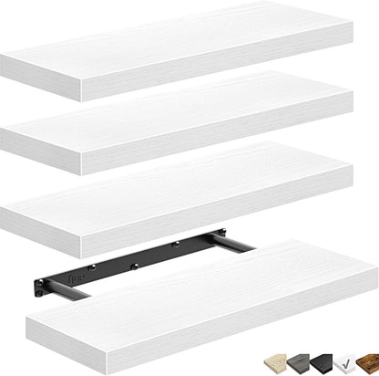QEEIG Floating Shelves for Wall Bathroom Shelf Bedroom Kitchen Living Room Farmhouse Small Book