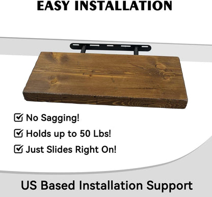 BGMG Wood Floating Shelves for Wall 18 inch, Distressed, Rustic Wooden Wall Mount Shelves for