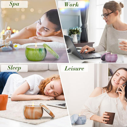 Scented Candles Gifts for Women, 8 Pack Candles for Home Scented, 8% Essential Oil Soy Candle