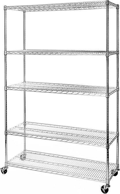 Seville Classics UltraDurable Heavy Duty NSF Solid Steel Wire Rack Storage Unit Organizer for