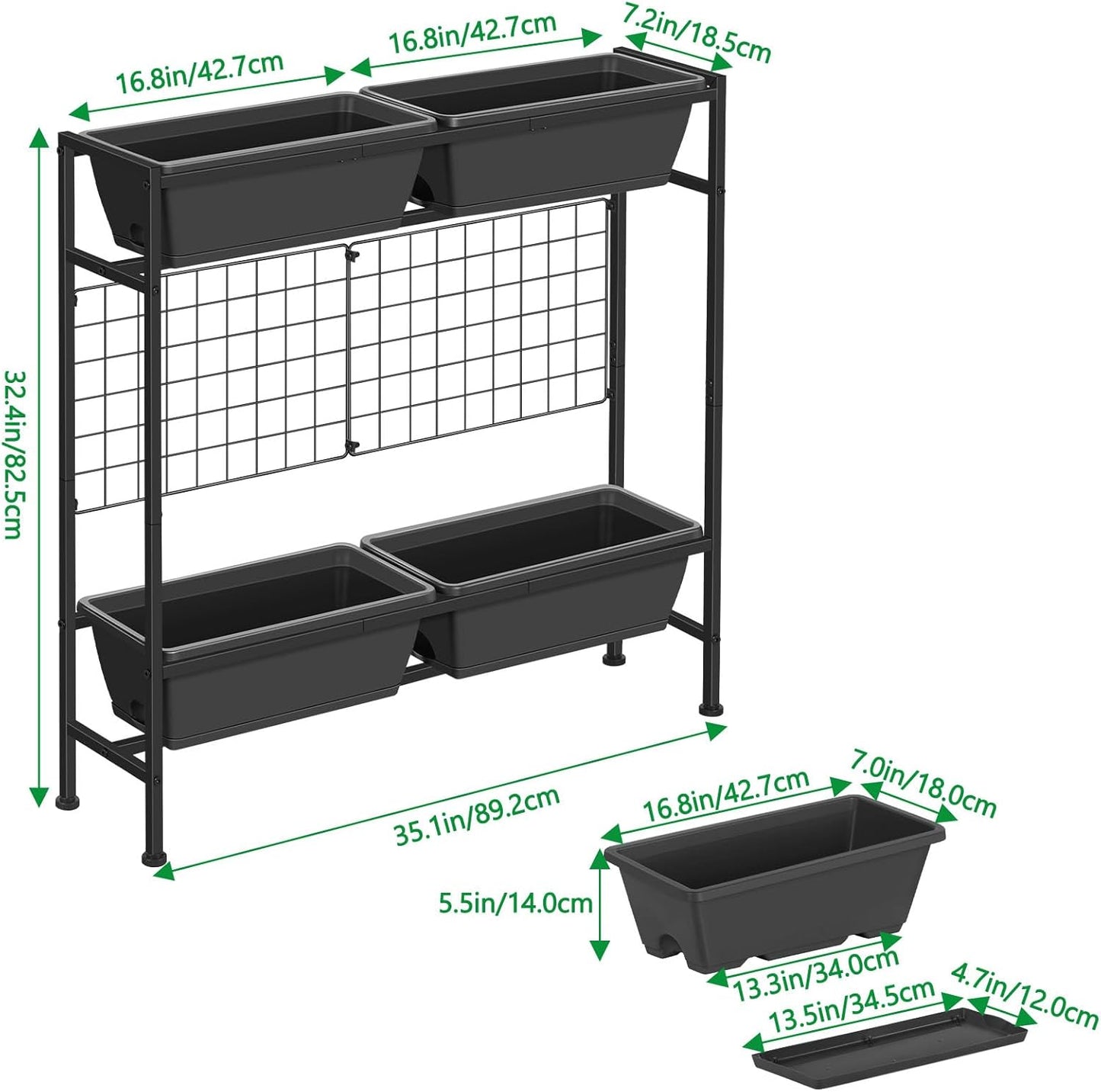 Raised Garden Beds with Legs Elevated Garden Planter Boxes with Trellis Raised Flower Boxes Patio