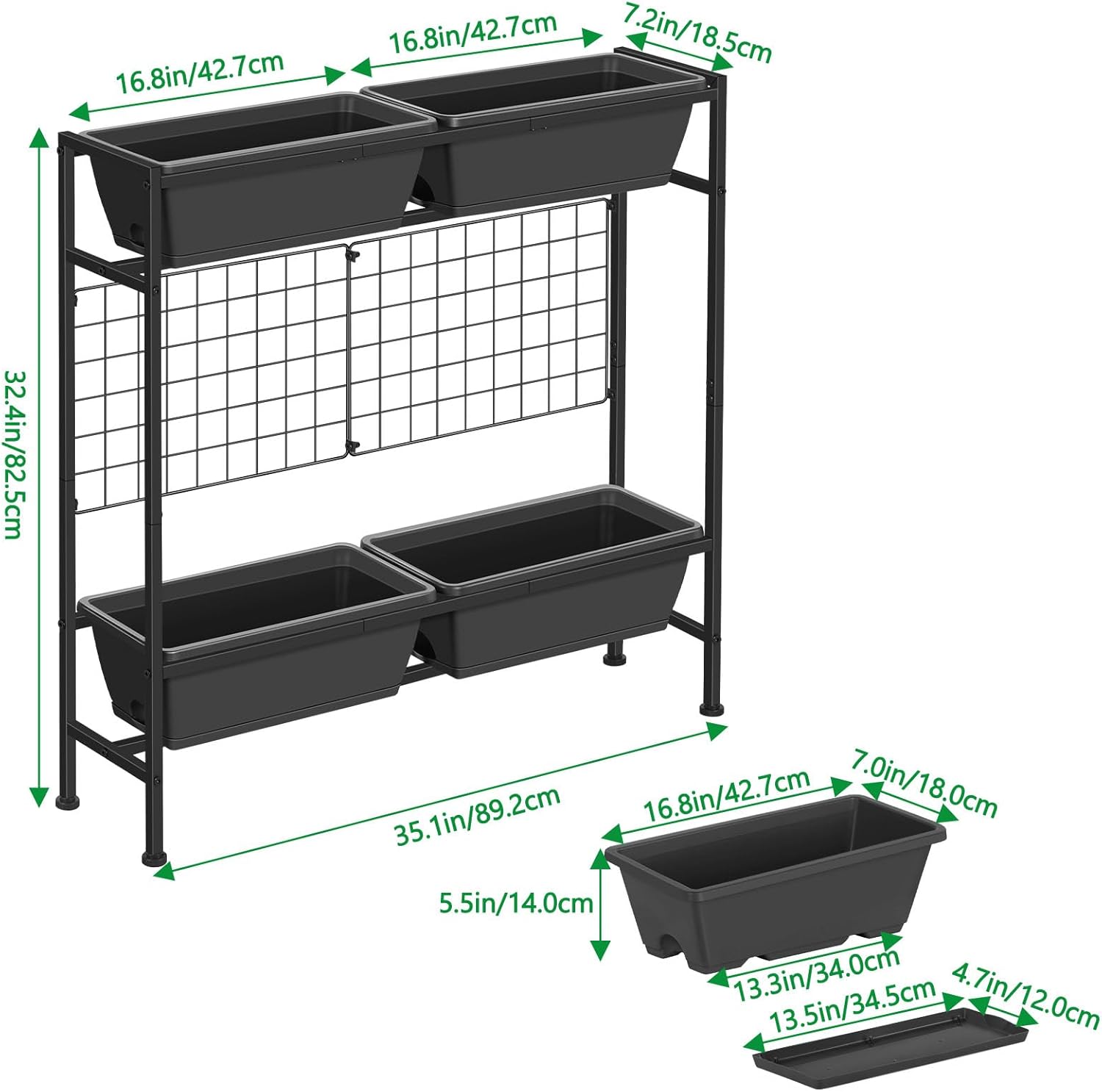 Raised Garden Beds with Legs Elevated Garden Planter Boxes with Trellis Raised Flower Boxes Patio