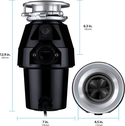 Waste Maid 10-US-WM-258-3B Garbage Disposal Anti-Jam Stainless Steel Food Waste Grinding System