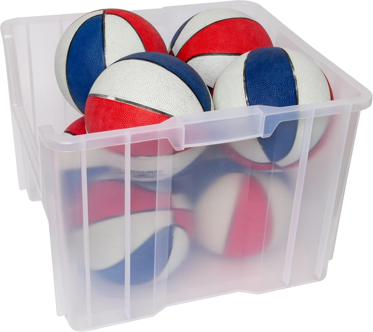 Akro-Mils 13018 Stak-N-Store Stackable Storage Bins, Heavy Duty Garage Storage Containers, Open