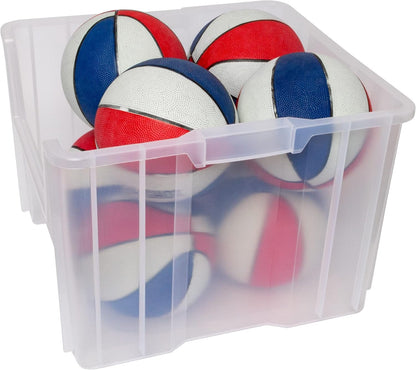 Akro-Mils 13018 Stak-N-Store Stackable Storage Bins, Heavy Duty Garage Storage Containers, Open