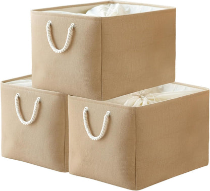 TheWarmHome Storage Bin for Shevles - Extra Jumbo 3Pack 20.5L×15.7W×13.8H inch Organization and