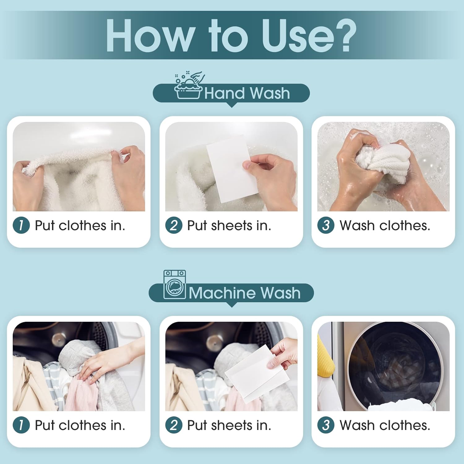 Poesie Laundry Detergent Sheet Fresh Linen Scent 320 Sheets Travel Laundry Kit No waste Portable