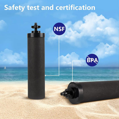 Water Filter Silver Infused Replacement for Berkey® BB9-2® Black Carbon Block Filters