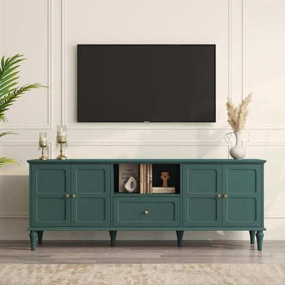 ARTPOWER 67'' Mid-Century Modern TV Stand with Storage Drawer and Doors, Long TV Stand with