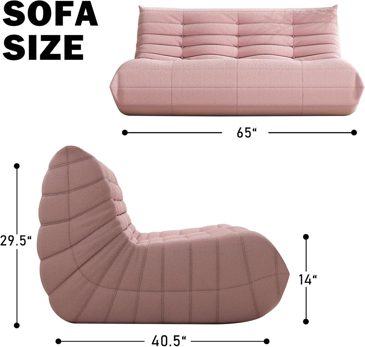 Big Bean Bag Chairs for Adults, 3 Seater Large Bean Bag Sofa, Fireside Chair Lazy Sofa Chair with