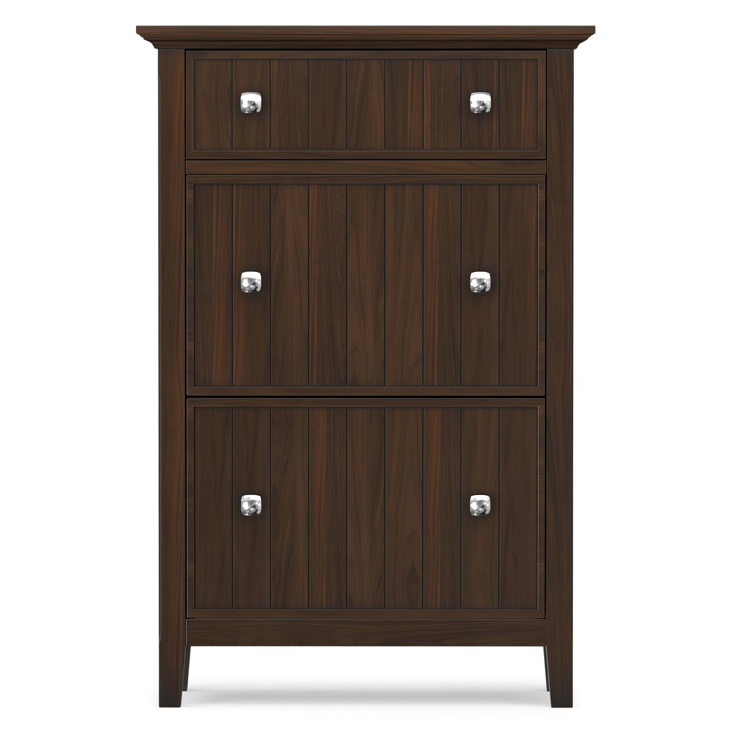 SIMPLIHOME Acadian 36" Wide Solid Wood Cabinet in Black