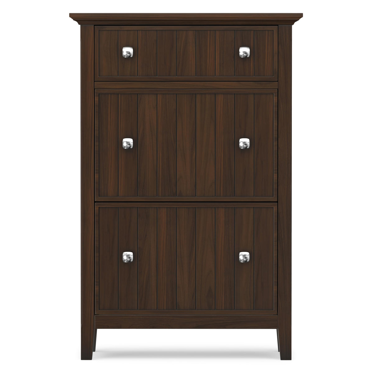 SIMPLIHOME Acadian 36" Wide Solid Wood Cabinet in Black