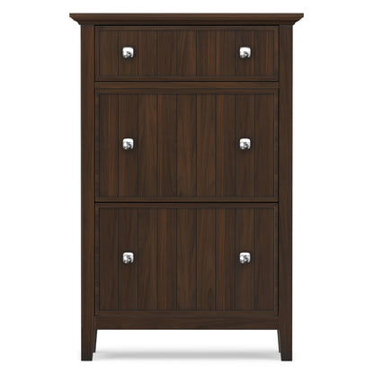 SIMPLIHOME Acadian 36" Wide Solid Wood Cabinet in Black