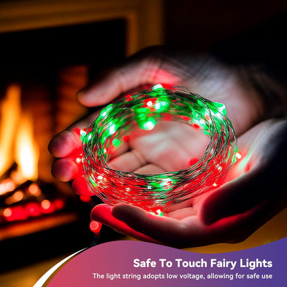 4 Pack 60LED Christmas Fairy Lights Battery Operated - 20FT Twinkle Lights with 2 Lighting Modes