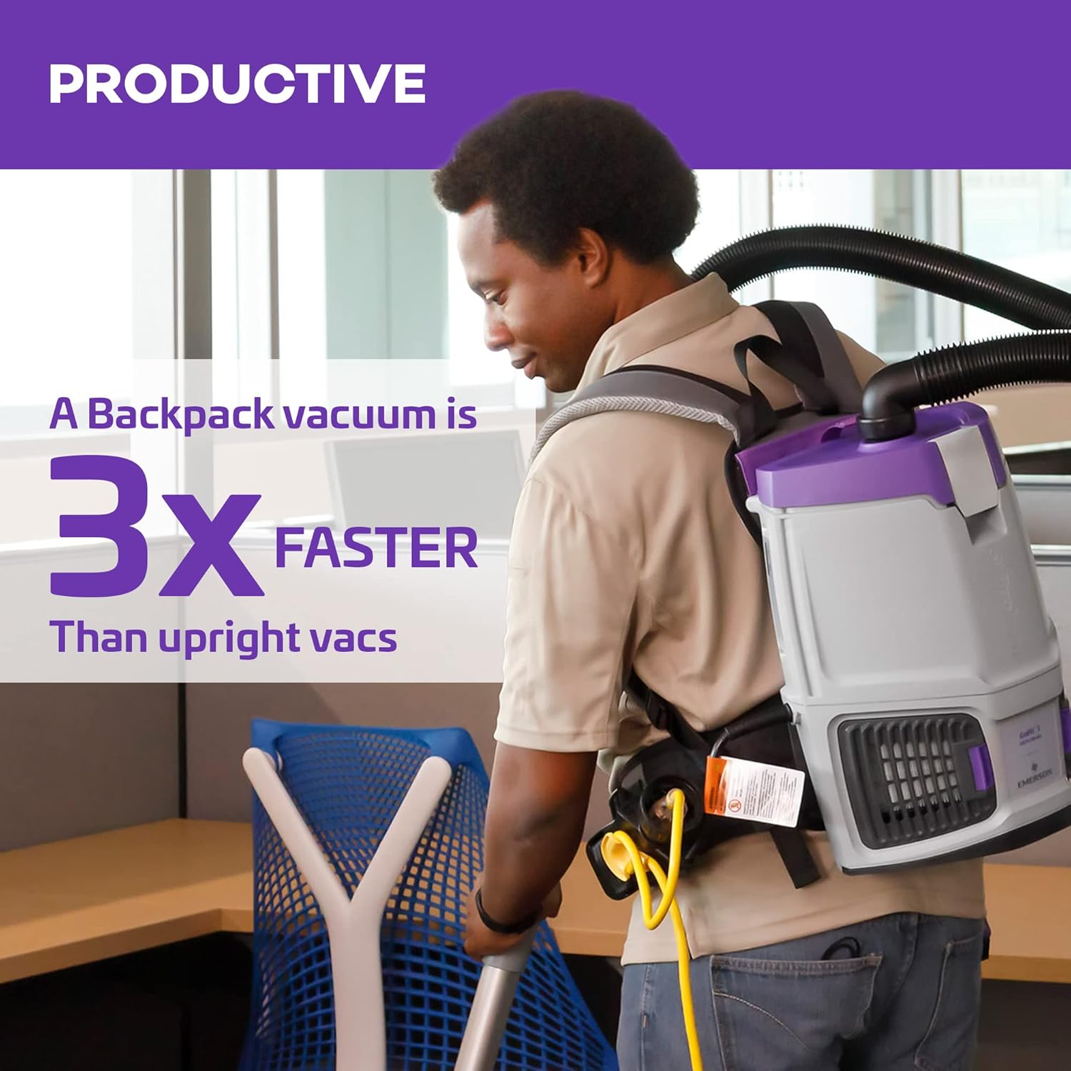 ProTeam GoFit 3 Commercial Backpack Vacuum with ProBlade Hard Surface & Carpet Tool Kit, 3 qt