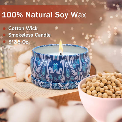 3 Pack Scented Candles Gift, 2.5 oz Aromatherapy Candles for Home Scented, Natural Soy Candles