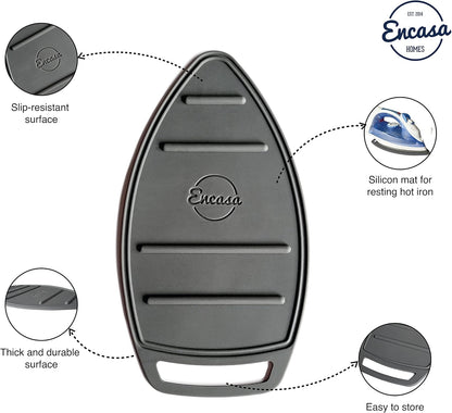 Encasa XO Silicon Mat for Hot Iron Rest - Heat Resistant, Anti - Slip, Thicker Pad for Protecting