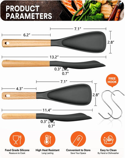 Multifunction Spatula Spoon for Nonstick Cookwares, Great for Cooking and Serving, Sturdy BPA-Free
